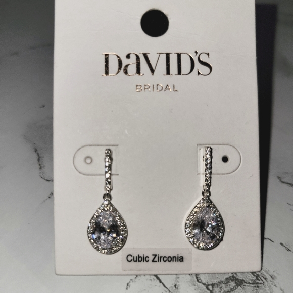 David's Bridal Jewelry Davids Bridal Teardrop Earrings Poshmark